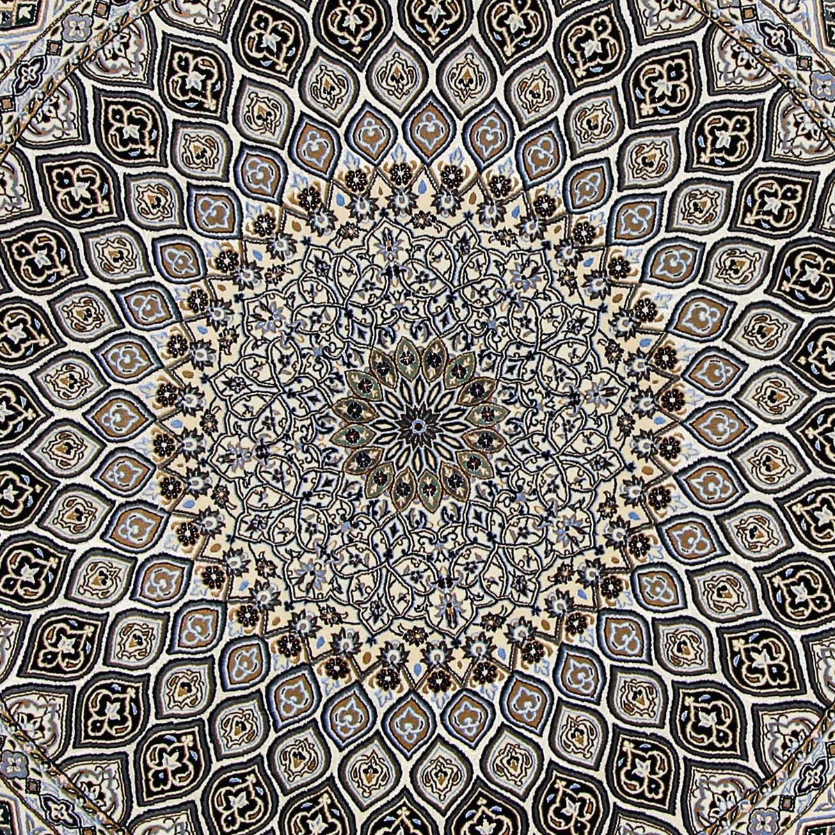 Alfombra Persa - Nain - Prima redondo - 200 x 200 cm - beige
