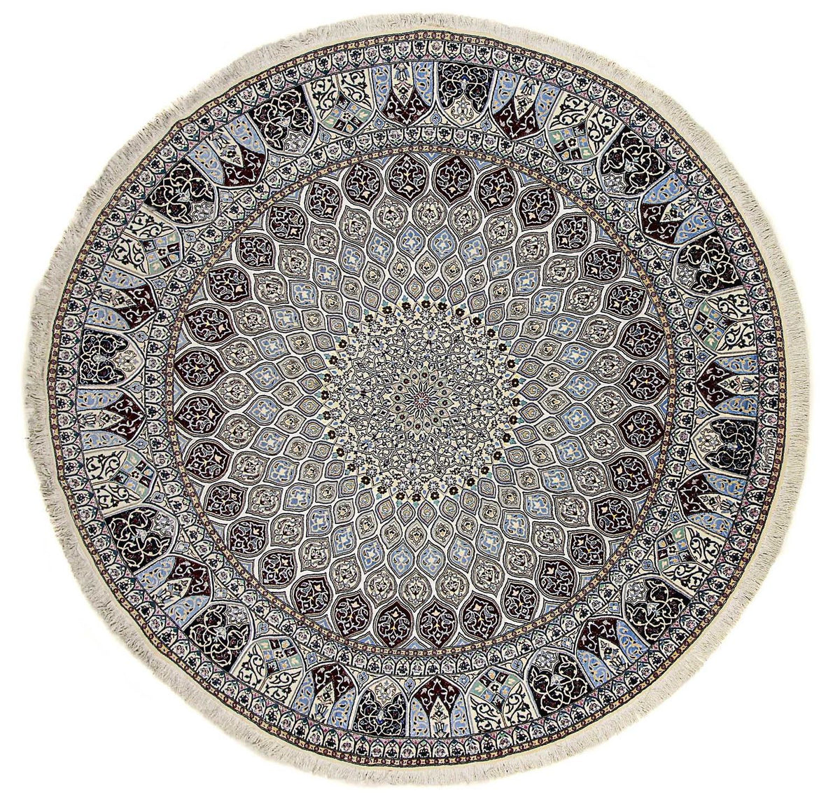 Alfombra Persa - Nain - Prima redondo - 250 x 250 cm - beige