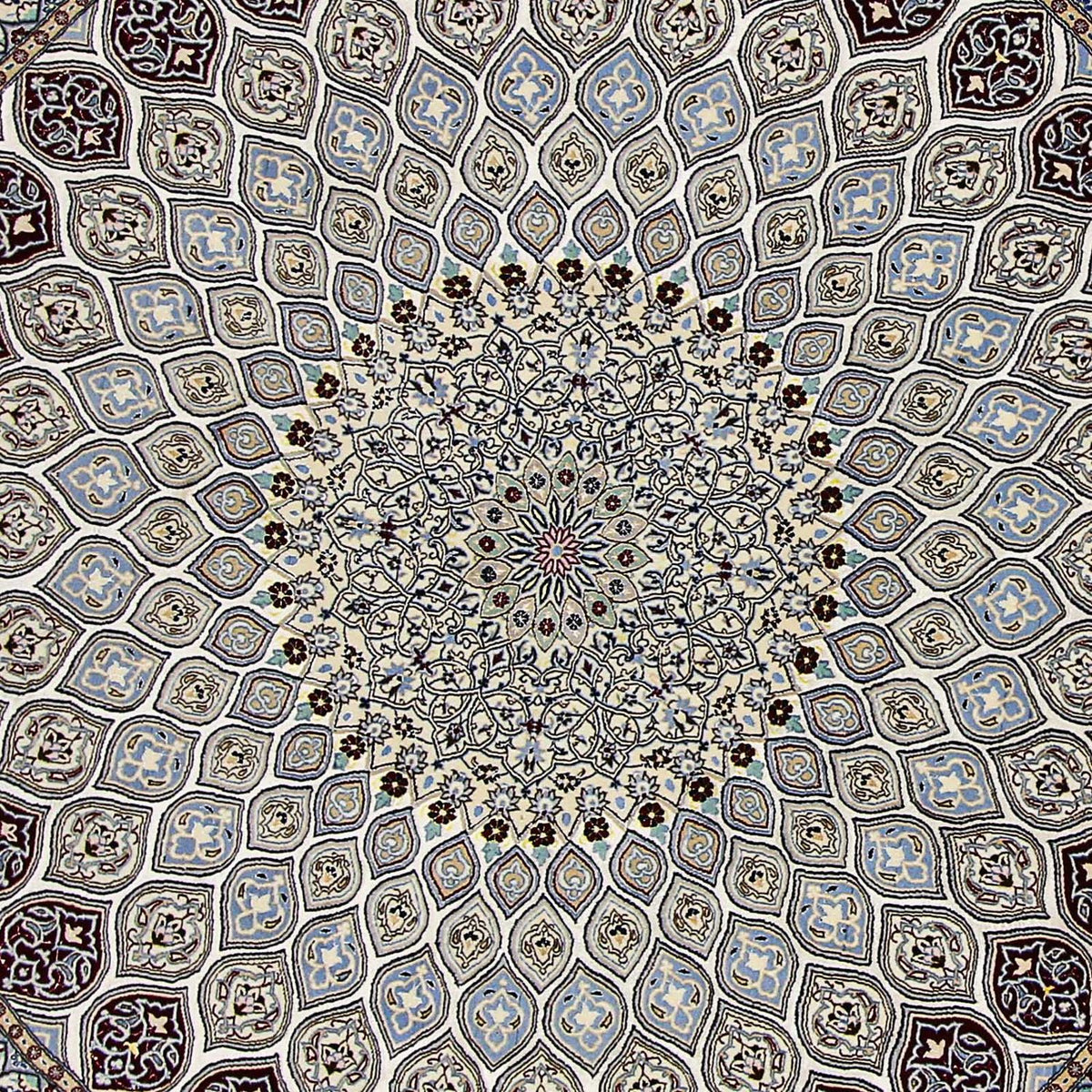 Alfombra Persa - Nain - Prima redondo - 250 x 250 cm - beige