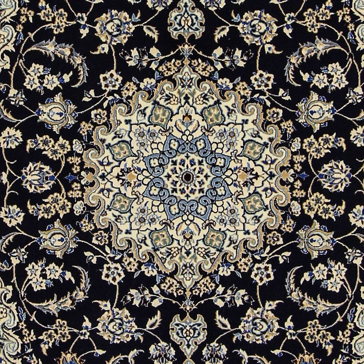 Alfombra Persa - Nain - Prima - 155 x 108 cm - azul oscuro