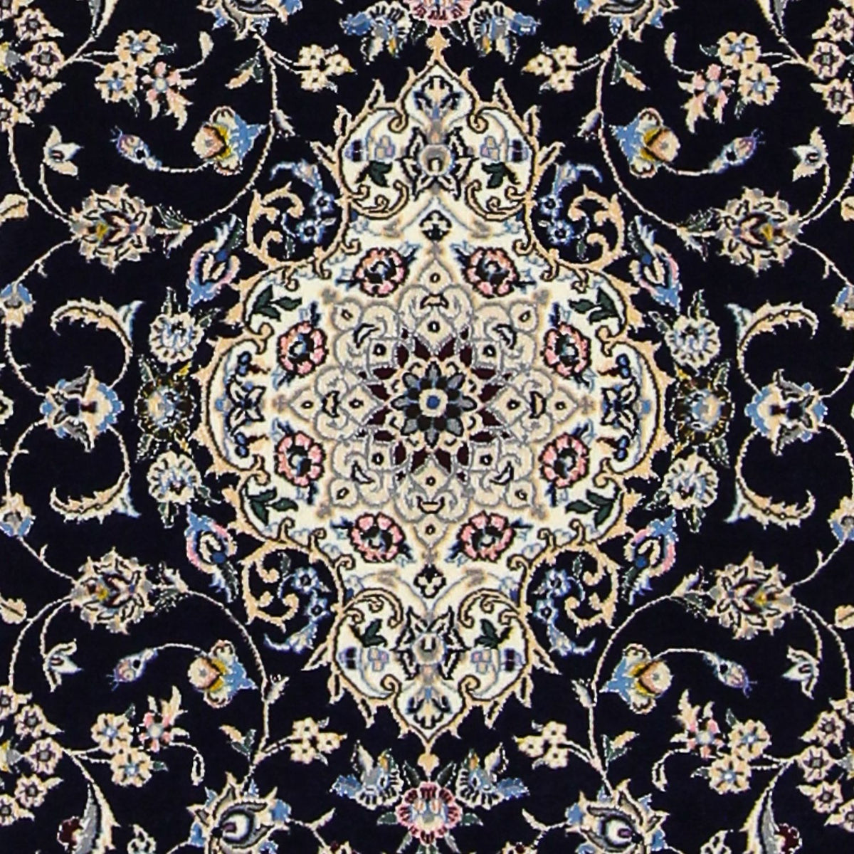 Alfombra Persa - Nain - Prima - 123 x 83 cm - azul oscuro