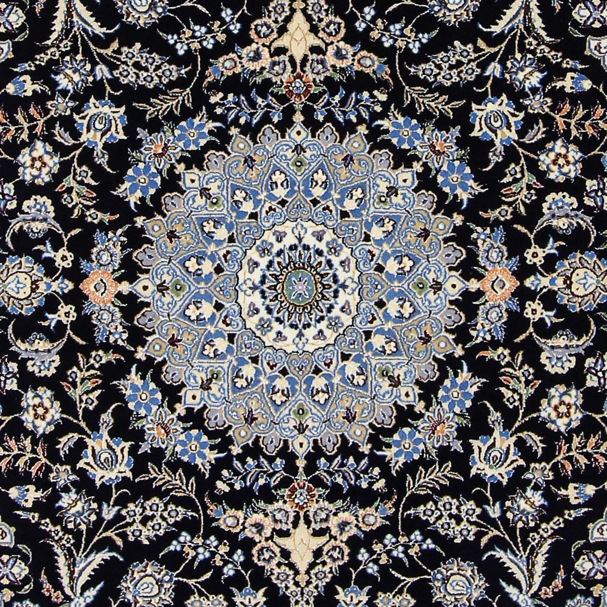 Alfombra Persa - Nain - Prima - 200 x 130 cm - azul oscuro