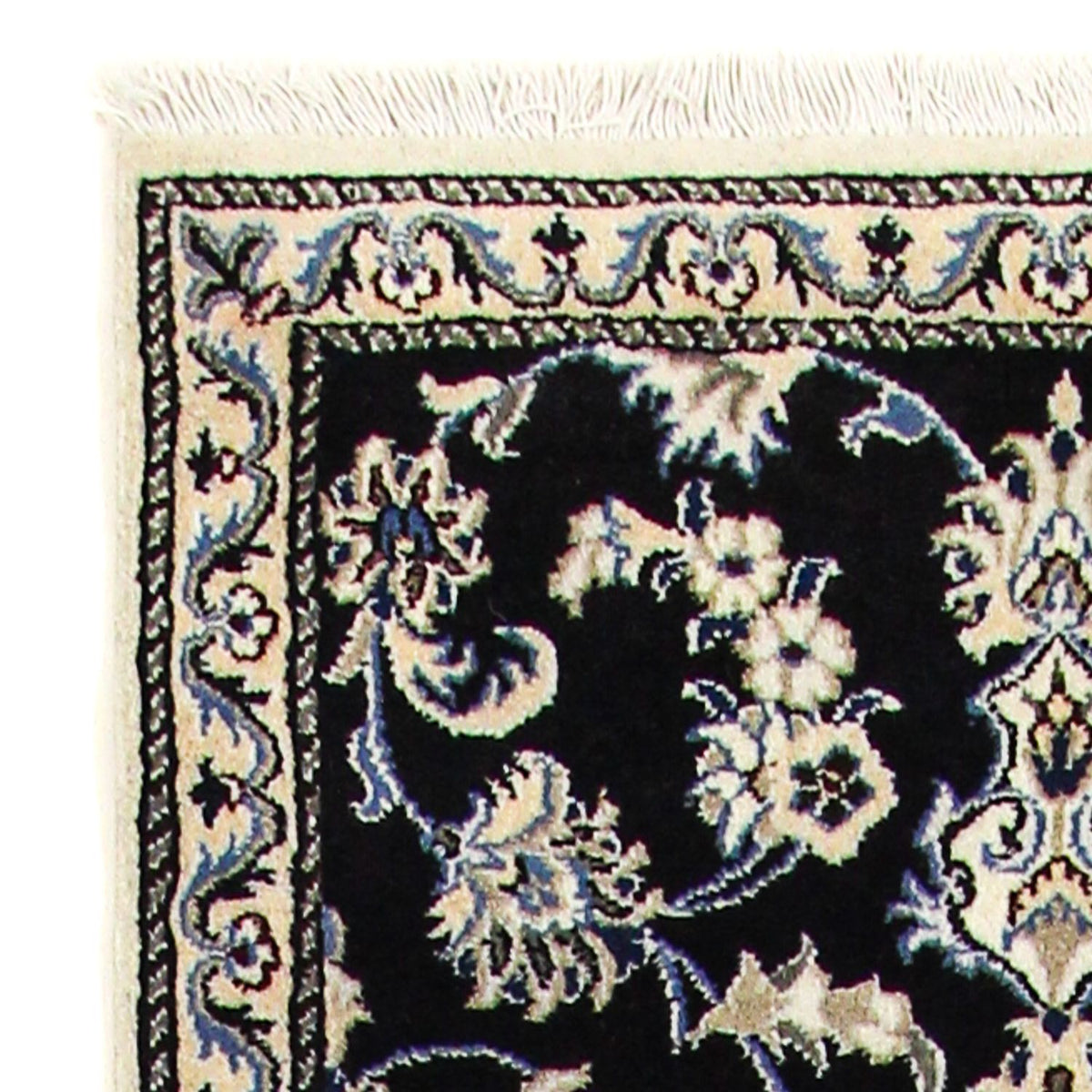 Alfombra de pasillo Alfombra persa - Nain - 290 x 80 cm - azul oscuro