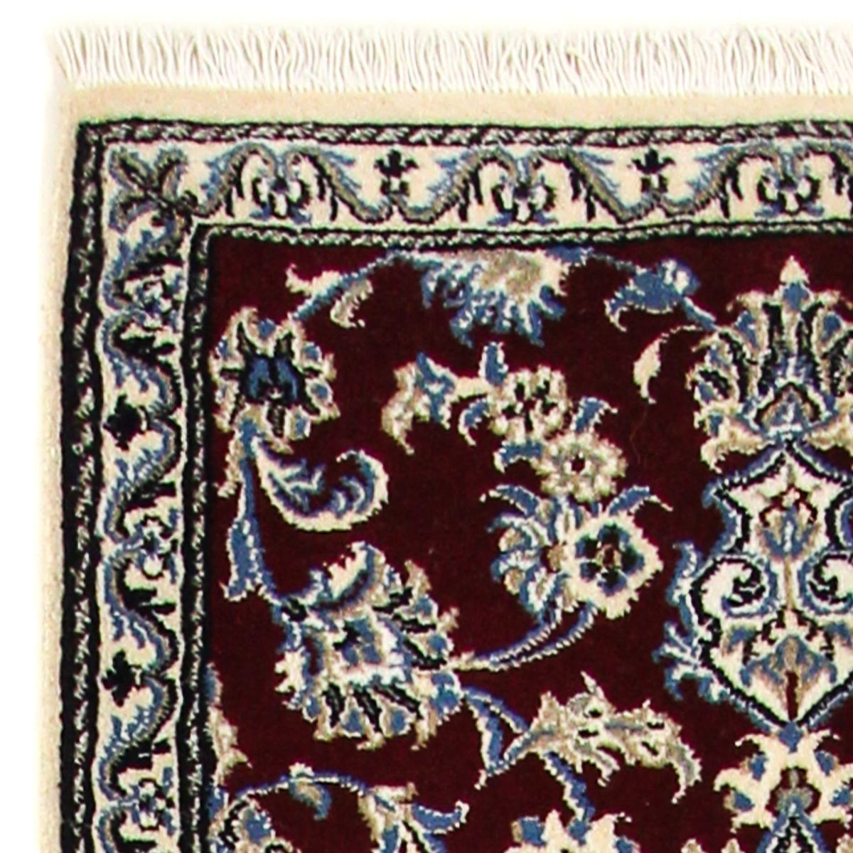 Alfombra de pasillo Alfombra persa - Nain - 286 x 78 cm - rojo oscuro