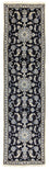 Alfombra de pasillo Alfombra persa - Nain - 310 x 78 cm - azul oscuro