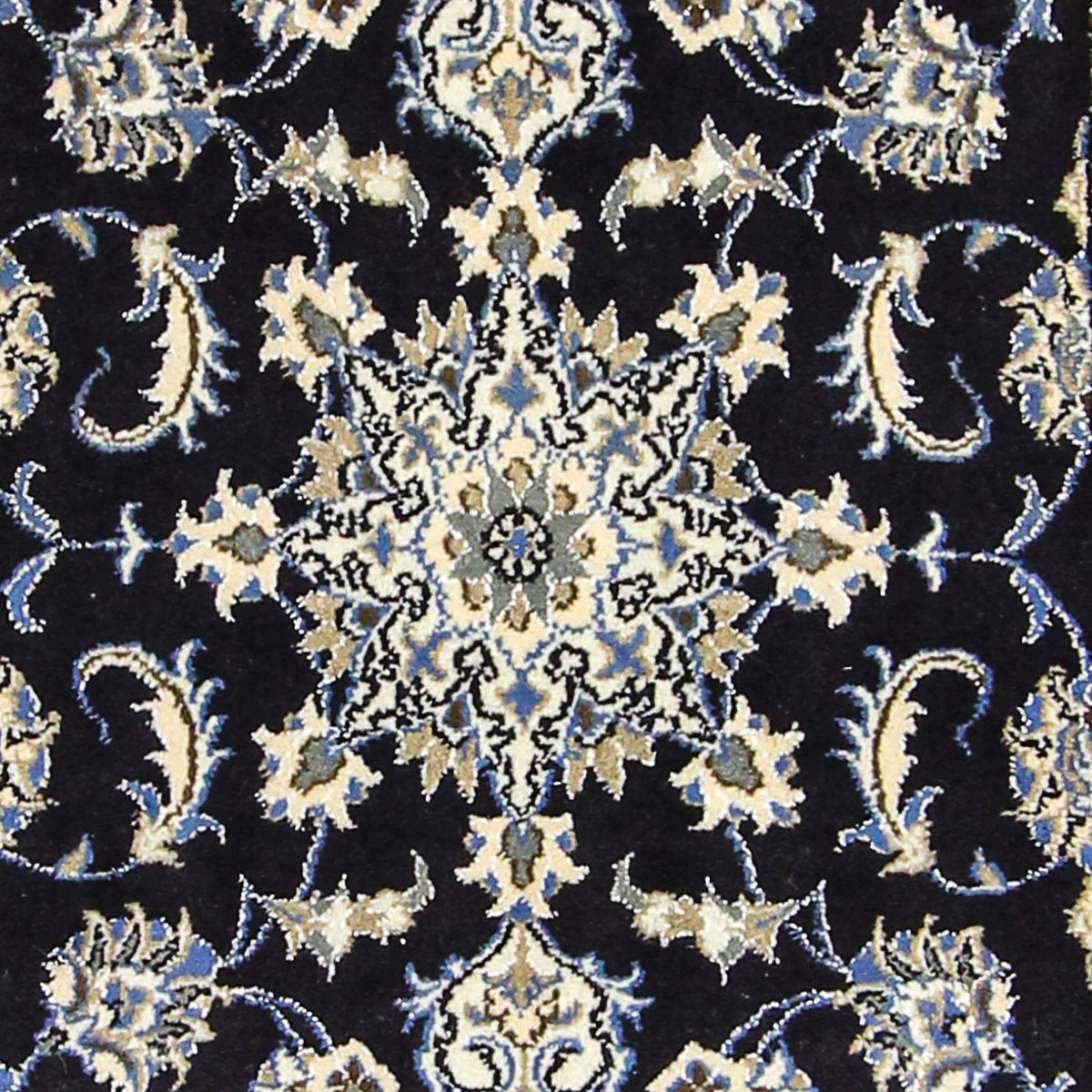 Alfombra de pasillo Alfombra persa - Nain - 310 x 78 cm - azul oscuro