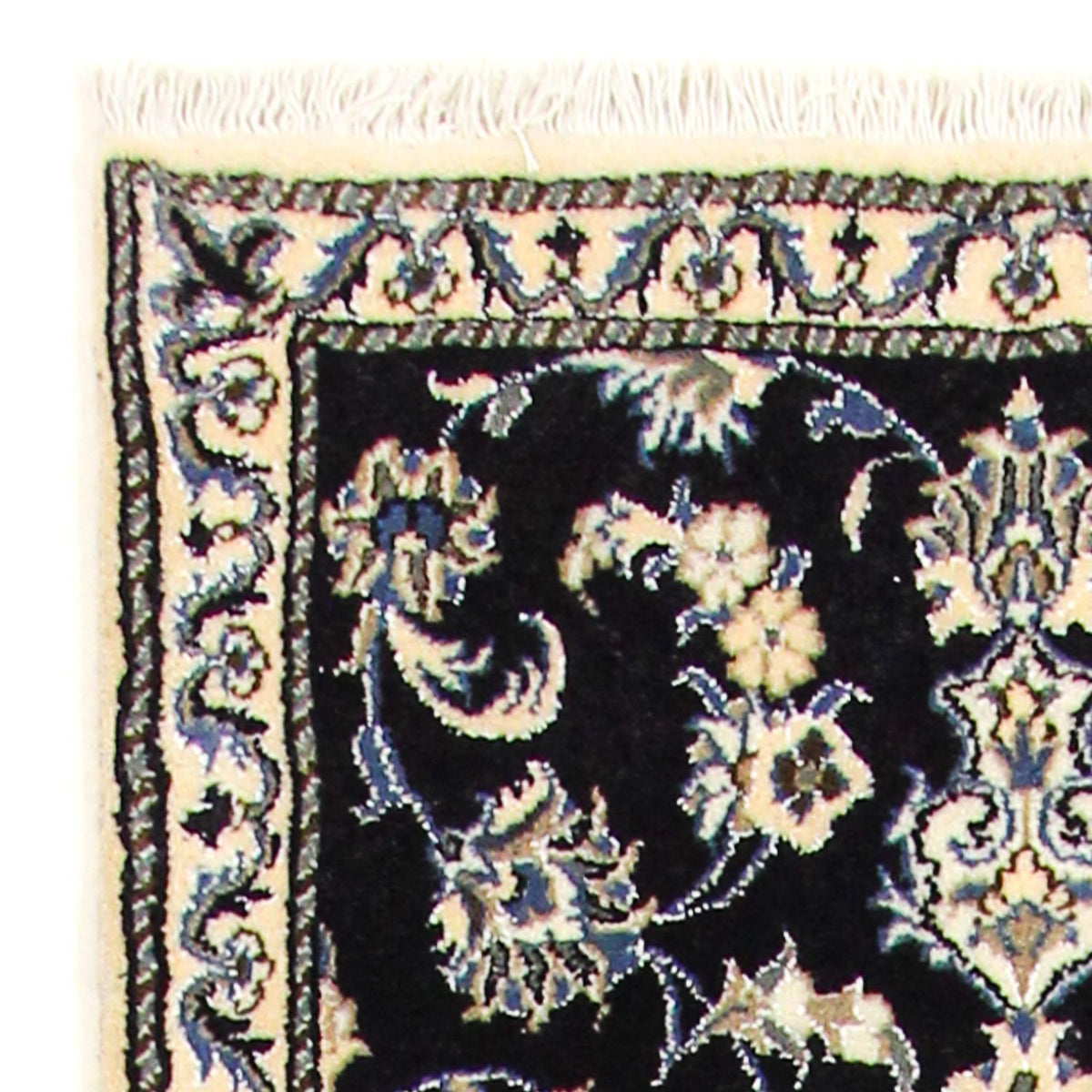 Alfombra de pasillo Alfombra persa - Nain - 310 x 78 cm - azul oscuro