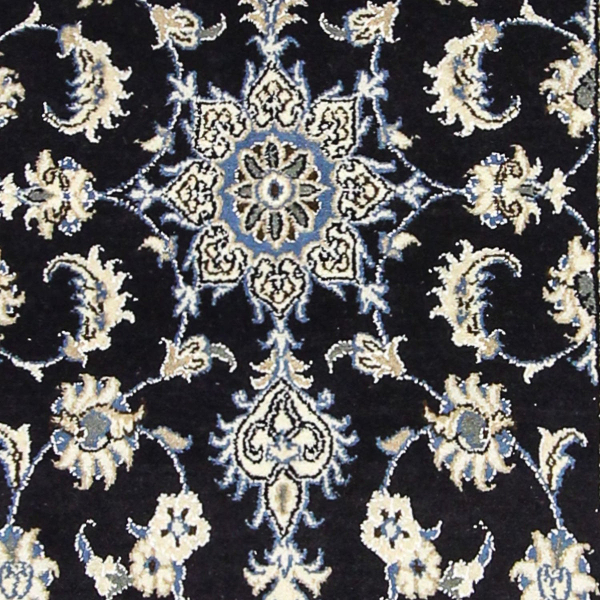 Alfombra de pasillo Alfombra persa - Nain - 297 x 76 cm - azul oscuro