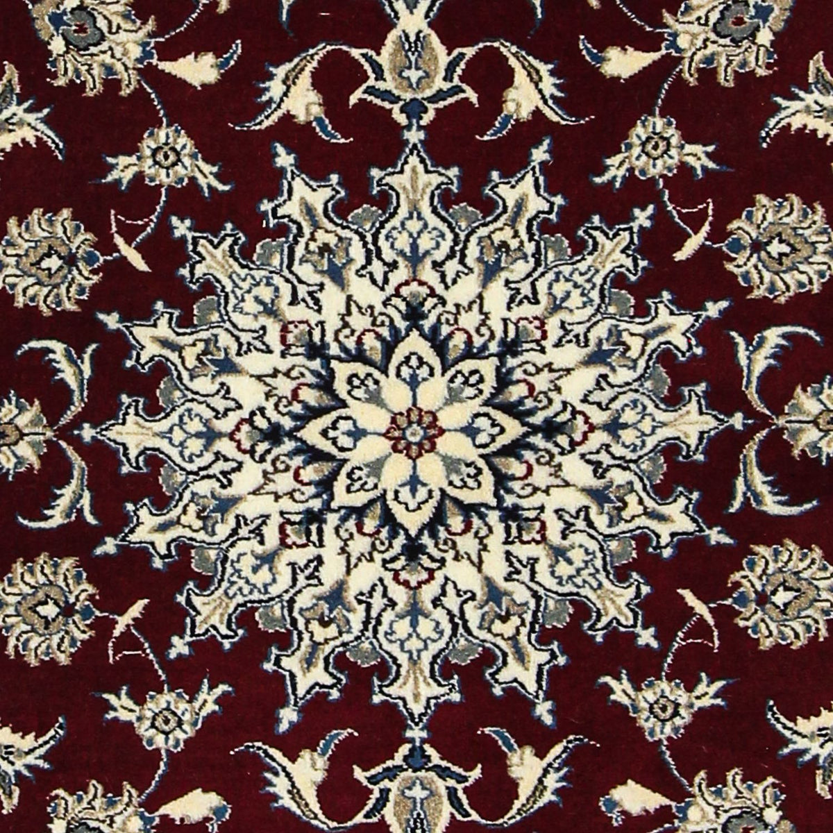 Alfombra persa - Nain - 198 x 122 cm - rojo oscuro