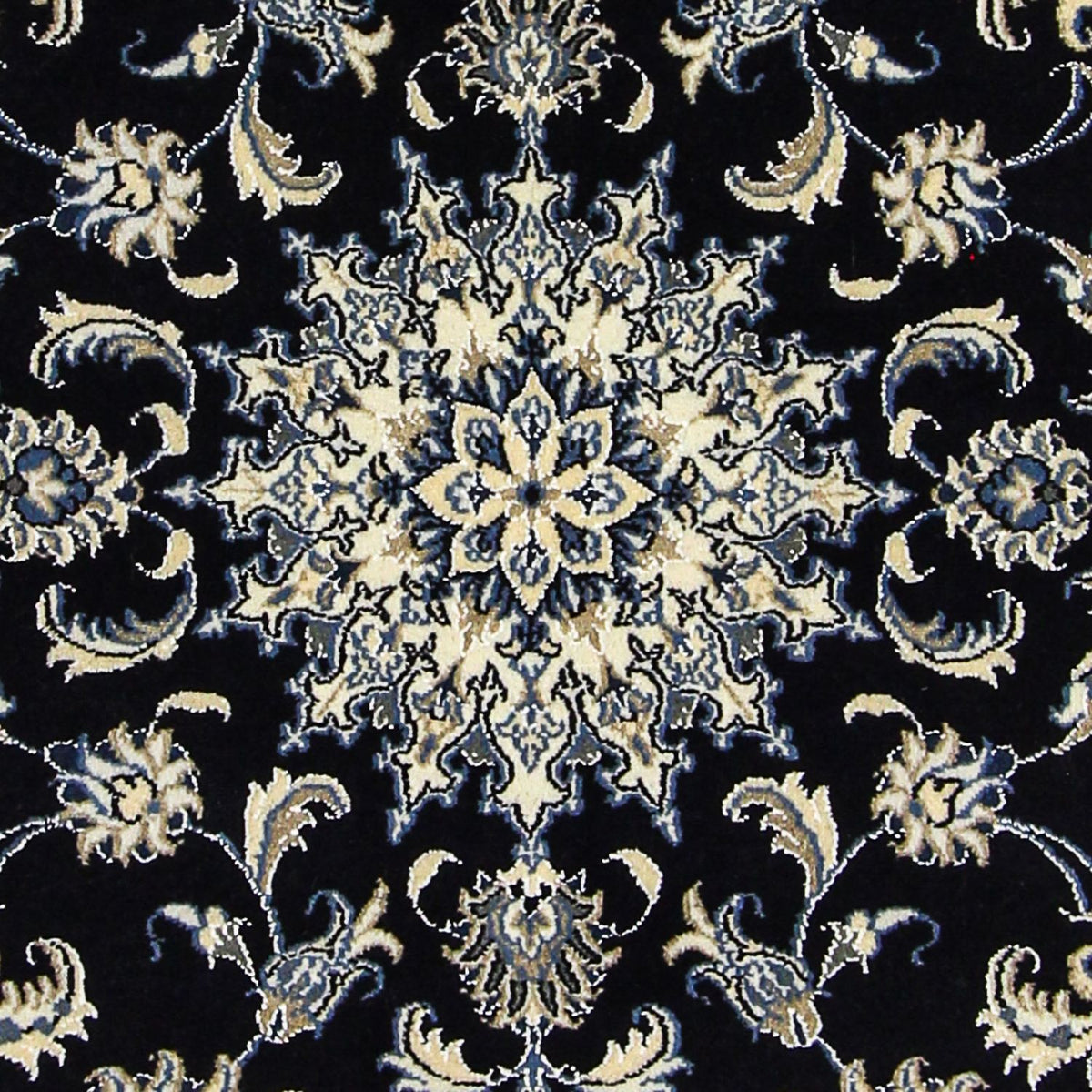 Alfombra persa - Nain - 200 x 120 cm - azul oscuro