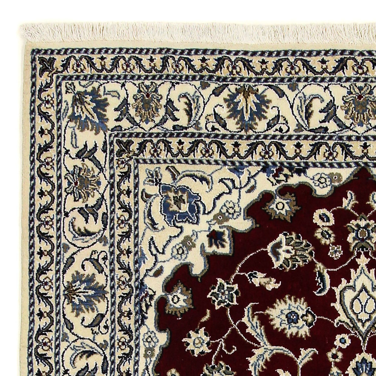 Alfombra persa - Nain - 191 x 150 cm - rojo oscuro
