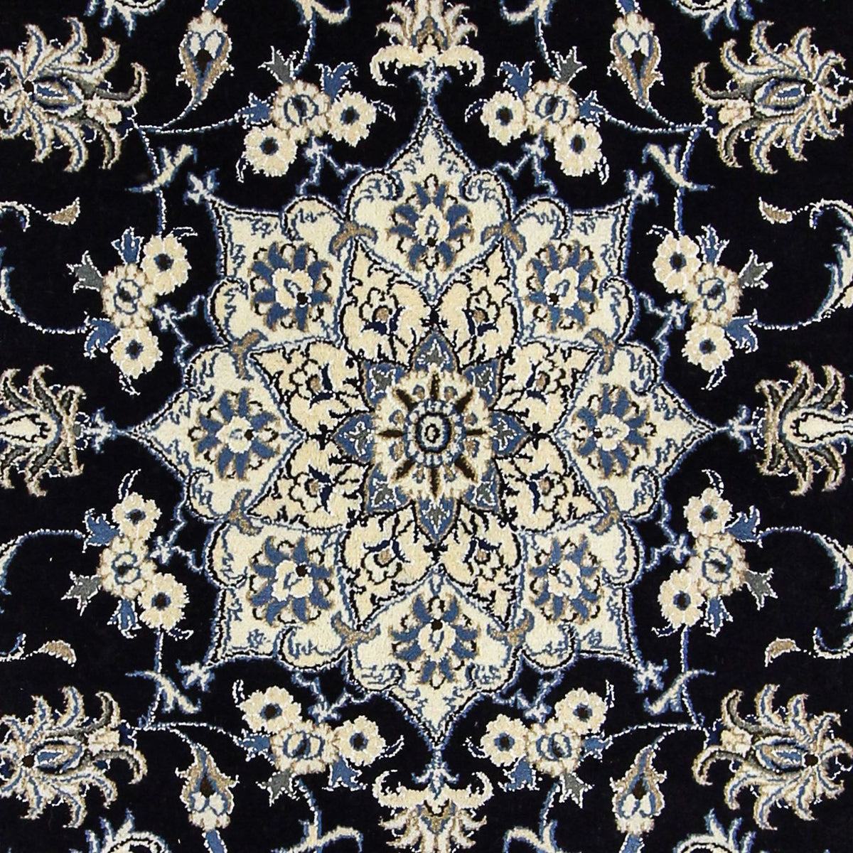 Alfombra persa - Nain - 235 x 165 cm - azul oscuro