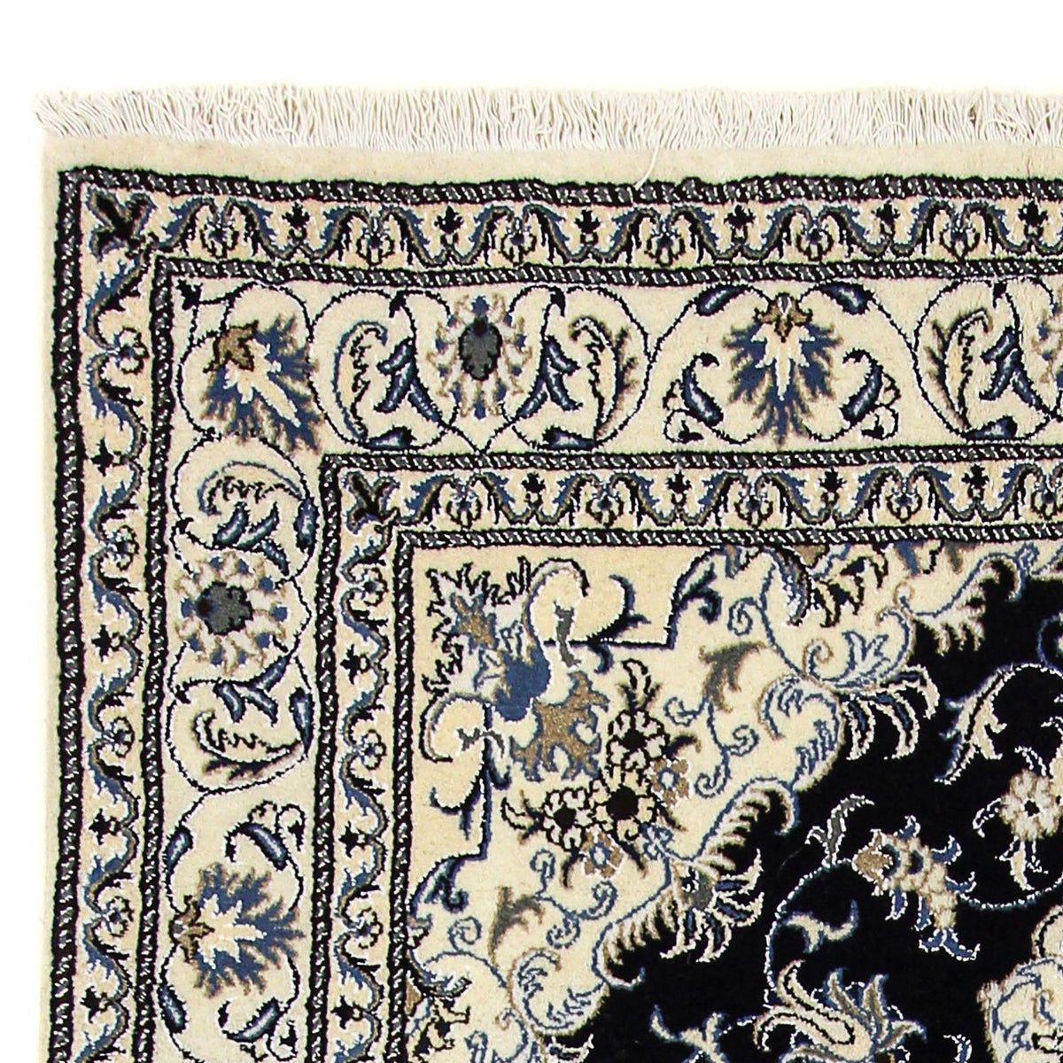 Alfombra persa - Nain - 235 x 165 cm - azul oscuro