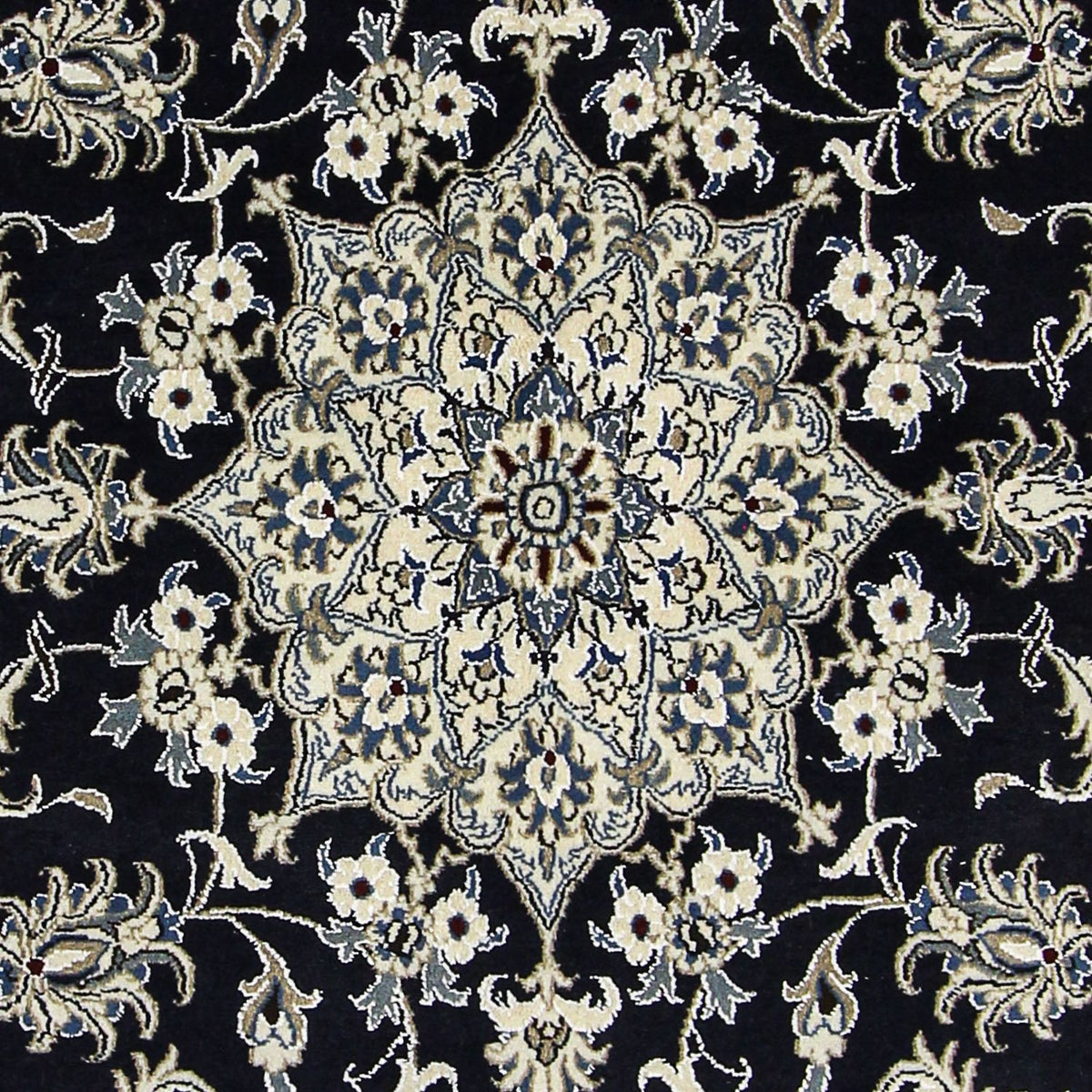 Alfombra persa - Nain - 246 x 164 cm - azul oscuro