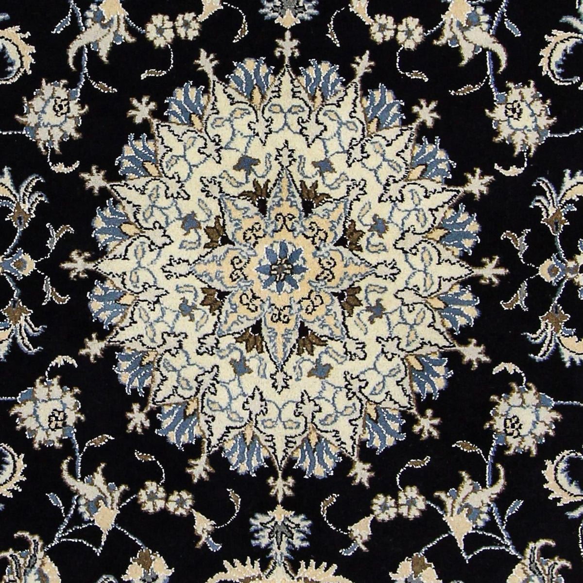 Alfombra persa - Nain - 240 x 170 cm - azul oscuro