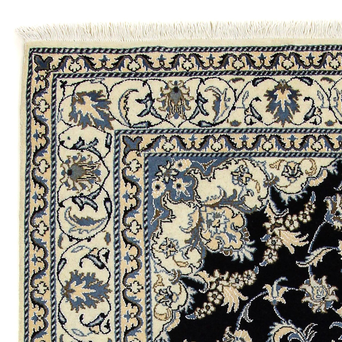 Alfombra persa - Nain - 240 x 170 cm - azul oscuro