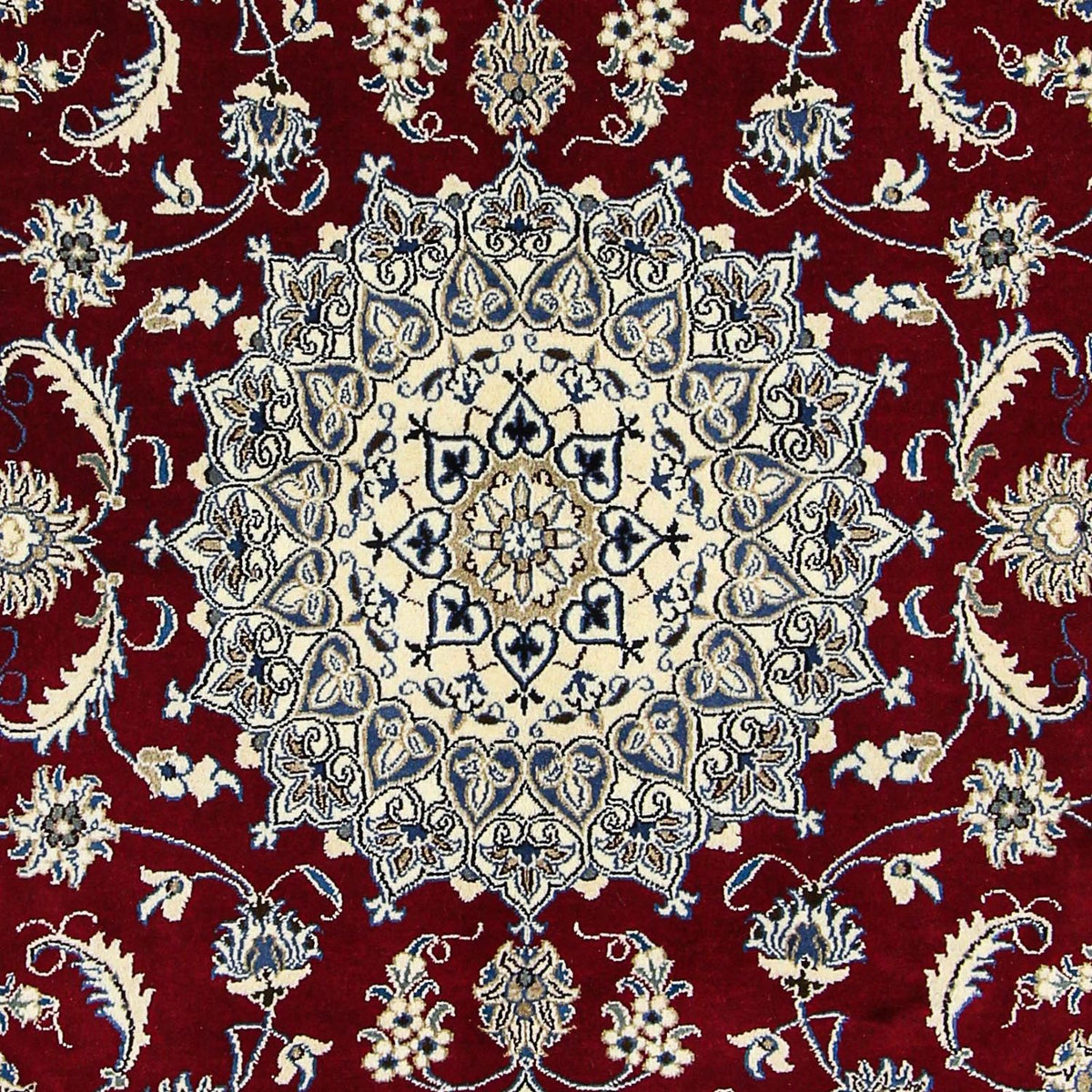 Alfombra persa - Nain - 297 x 200 cm - rojo oscuro