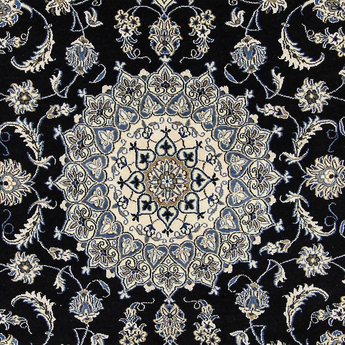 Alfombra persa - Nain - 296 x 197 cm - azul oscuro