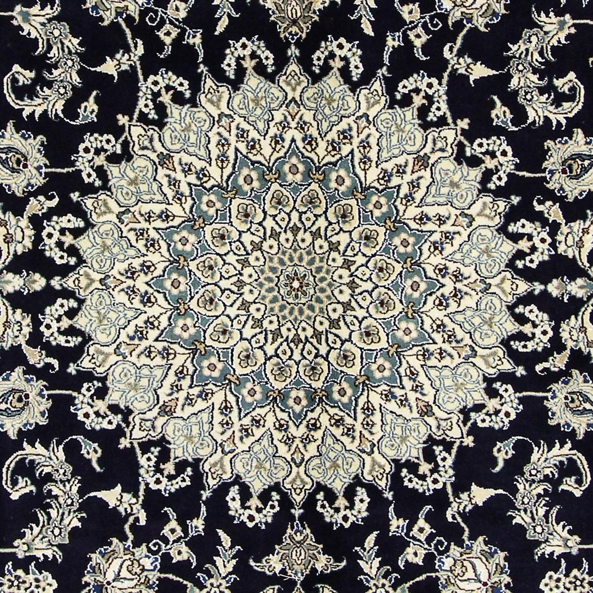 Alfombra persa - Nain - 343 x 251 cm - azul oscuro