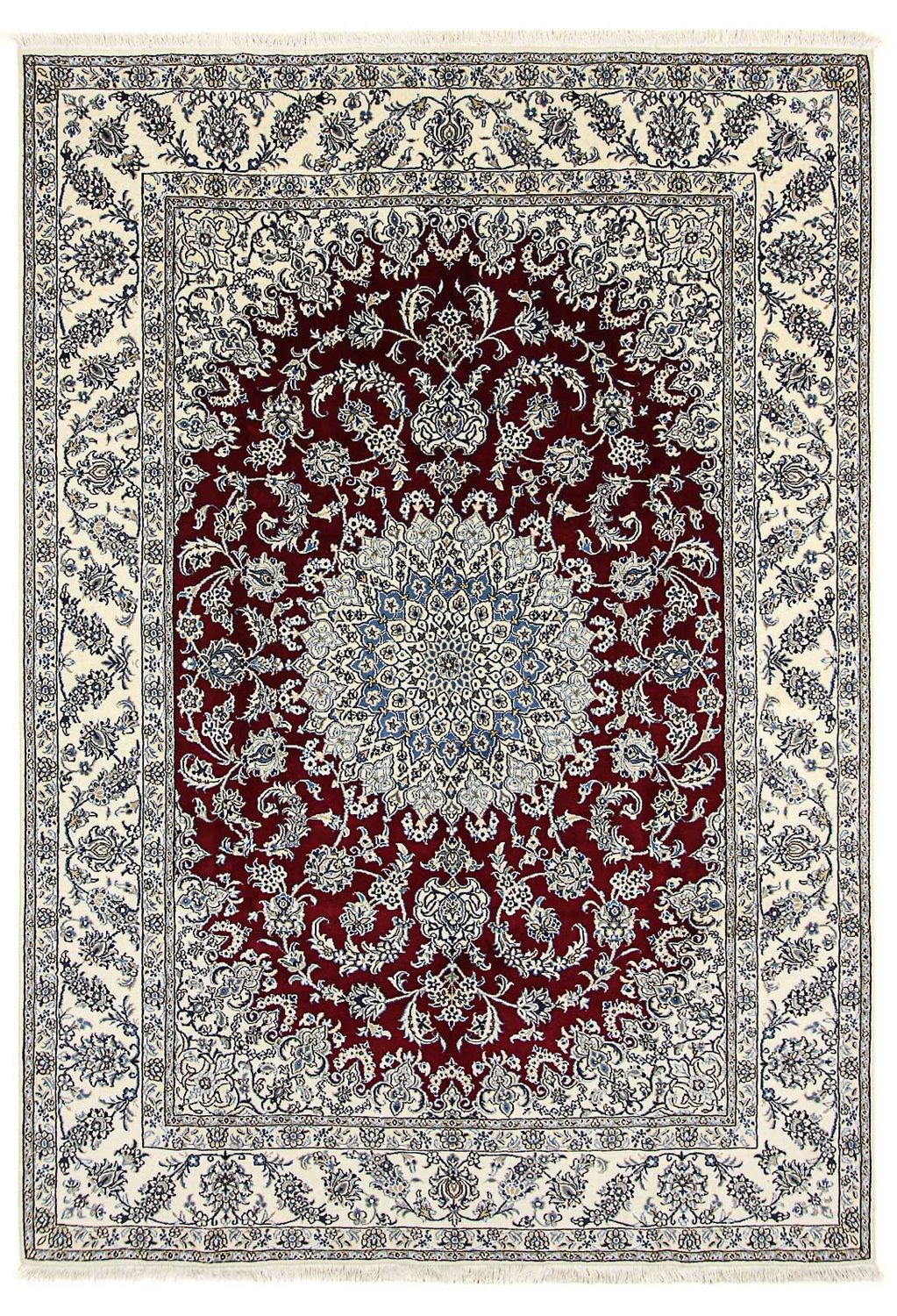 Alfombra persa - Nain - 346 x 246 cm - rojo oscuro