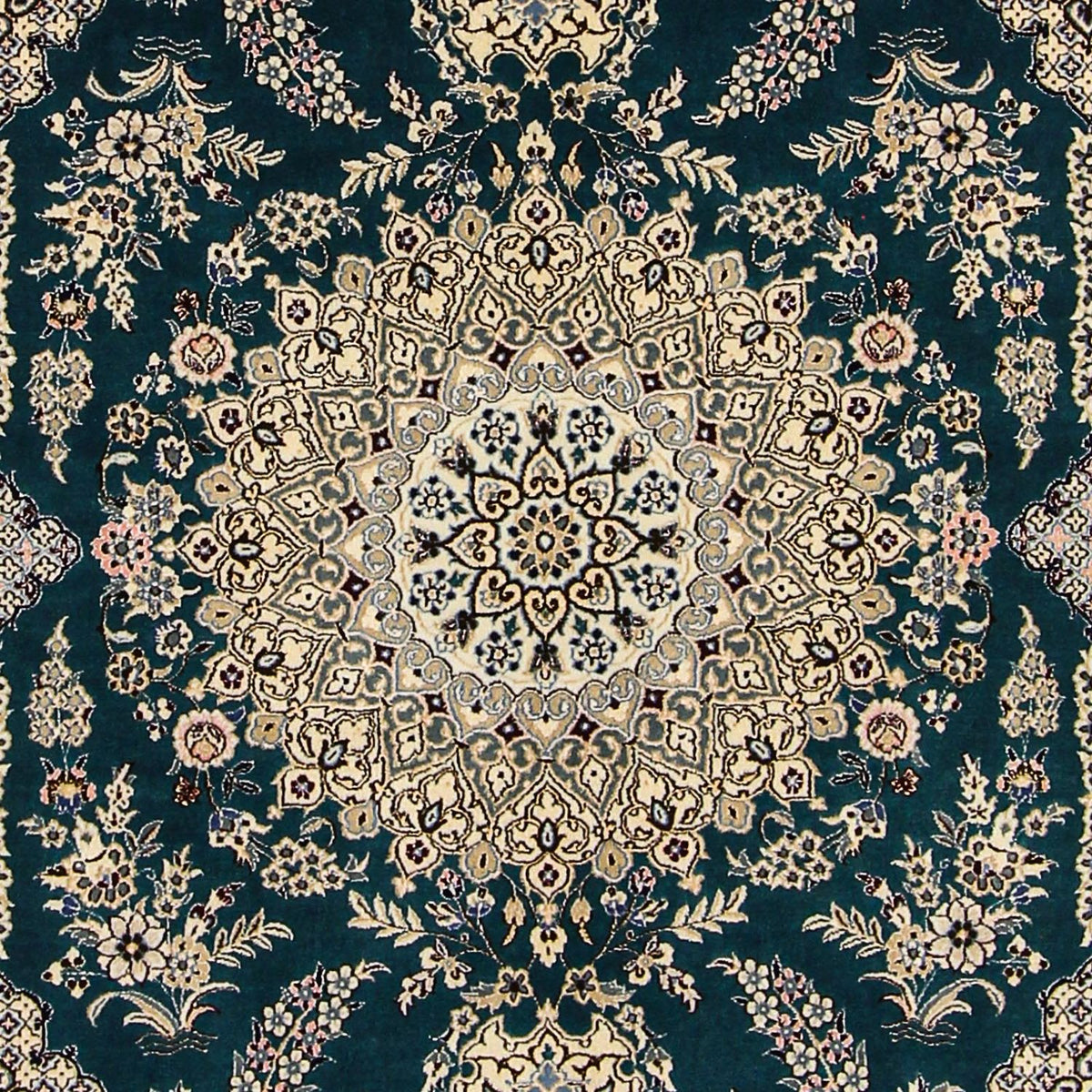 Alfombra Persa - Nain - Prima - 234 x 156 cm - azul oscuro