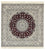 Alfombra Persa - Nain - Prima cuadrado - 207 x 206 cm - rojo oscuro