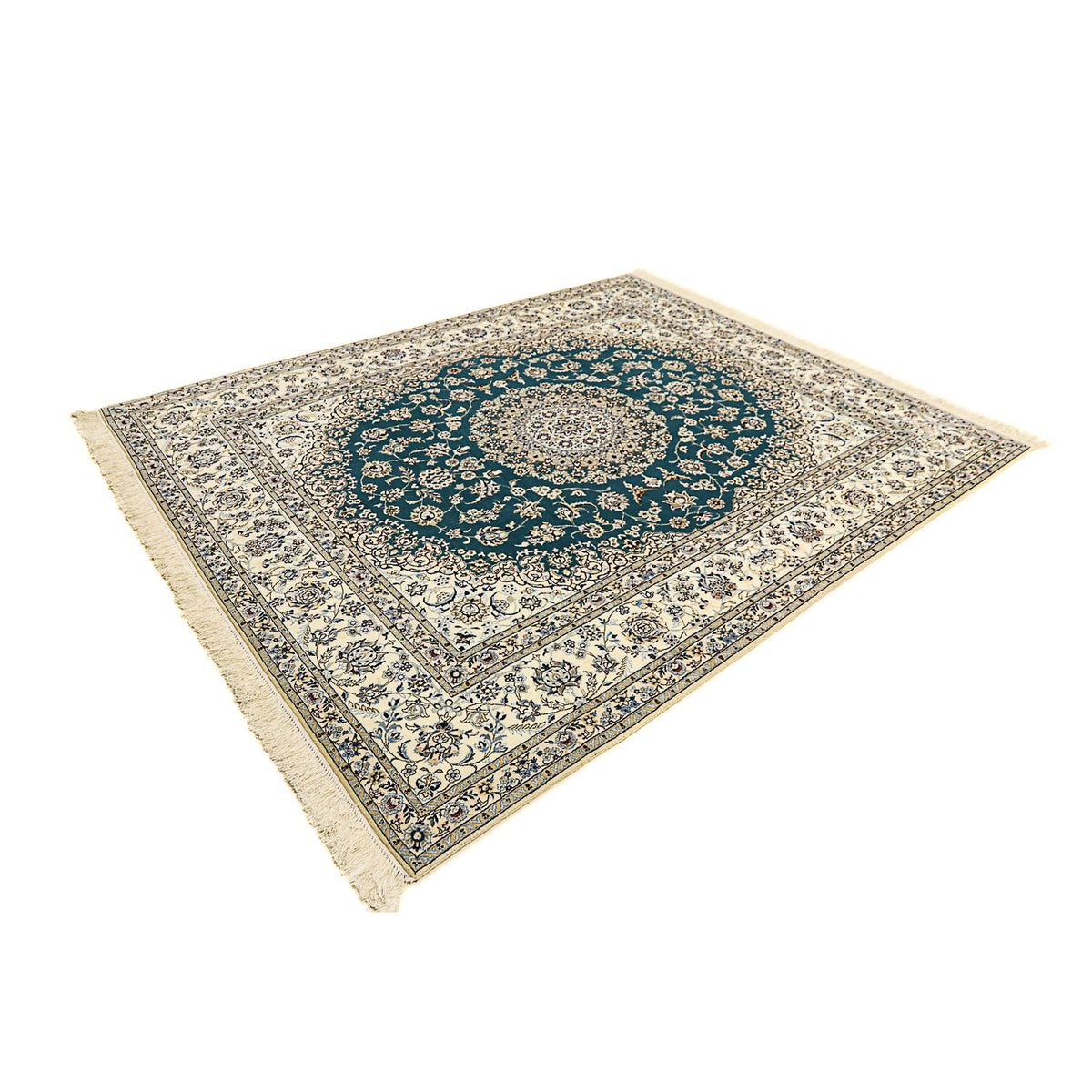 Alfombra Persa - Nain - Prima - 244 x 200 cm - azul oscuro
