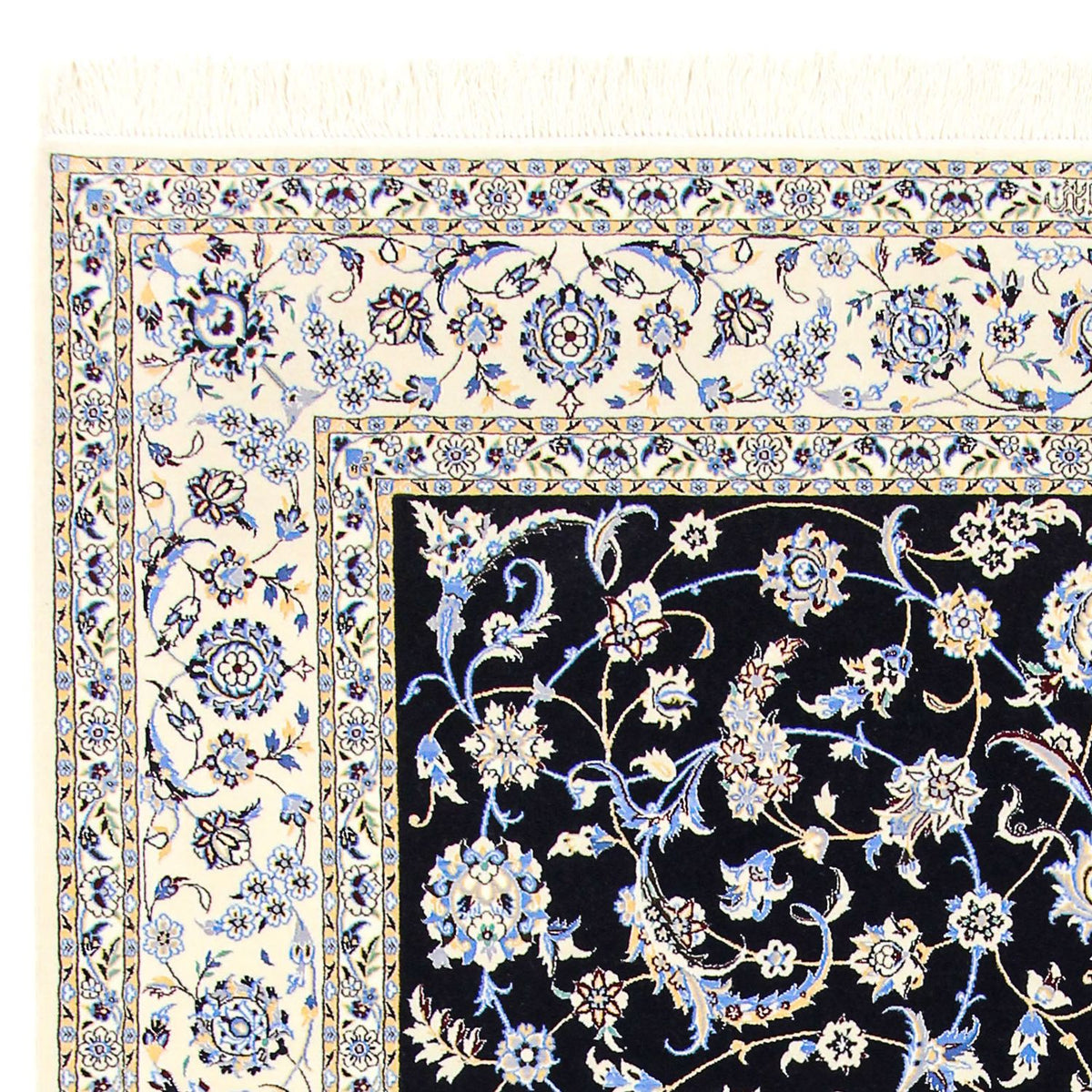 Alfombra Persa - Nain - Prima - 300 x 200 cm - azul oscuro
