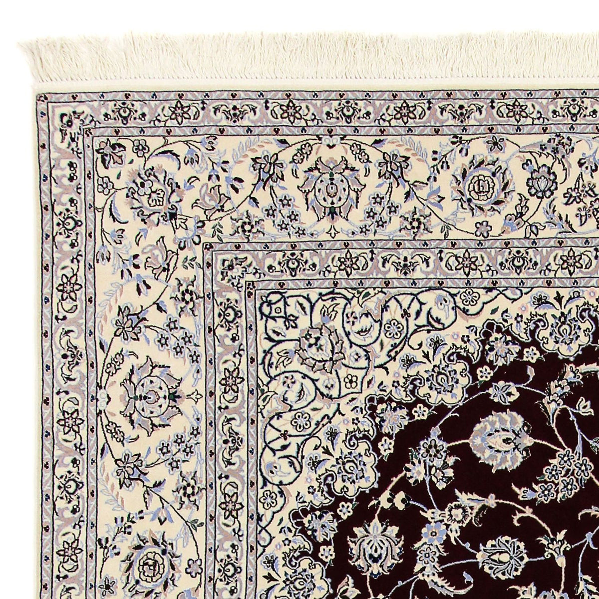 Alfombra Persa - Nain - Prima - 298 x 201 cm - rojo oscuro
