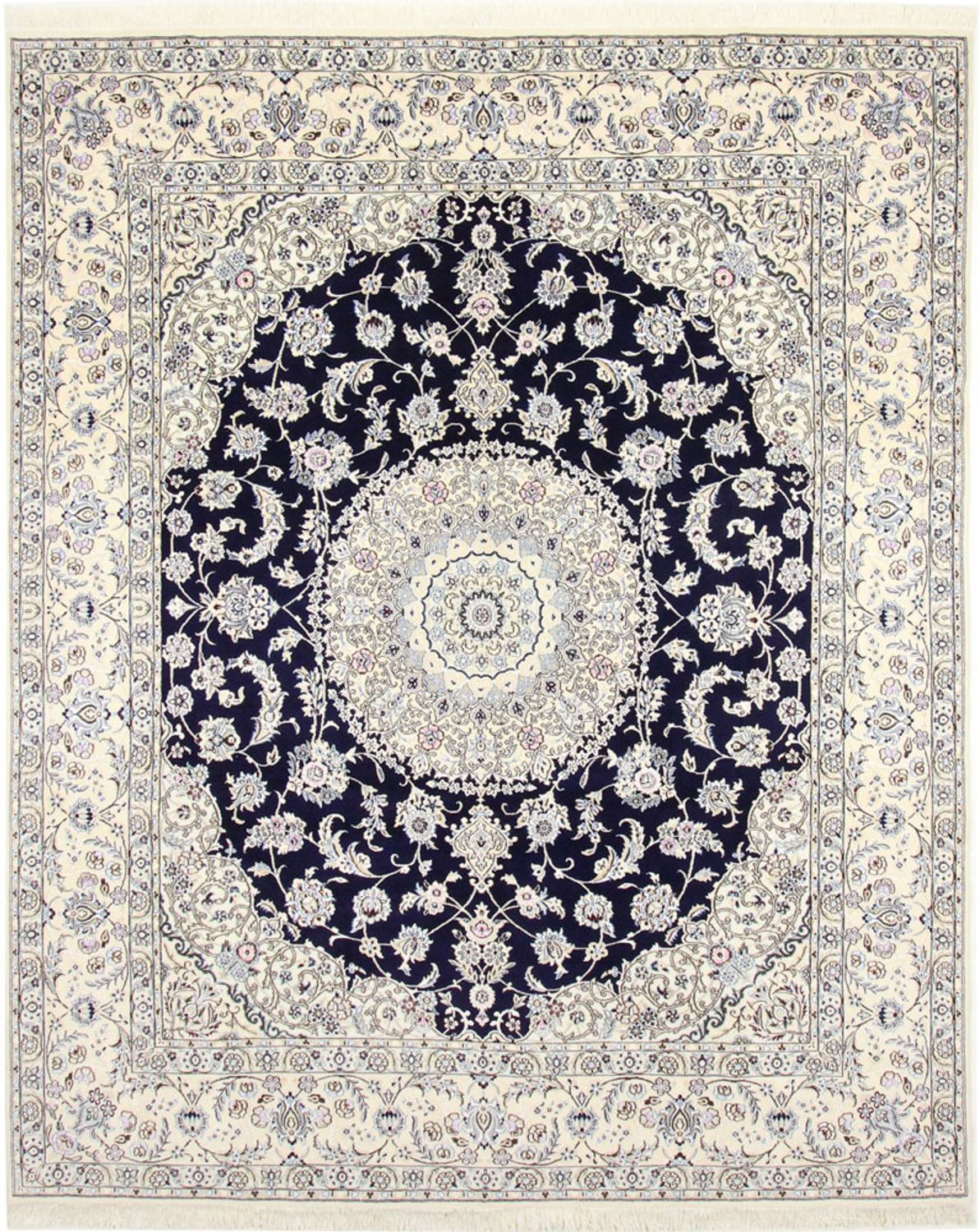 Alfombra Persa - Nain - Real - 304 x 250 cm - azul oscuro