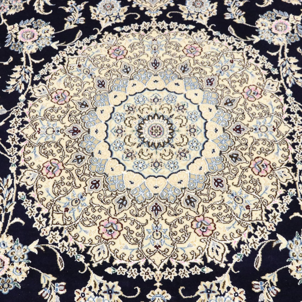 Alfombra Persa - Nain - Real - 304 x 250 cm - azul oscuro