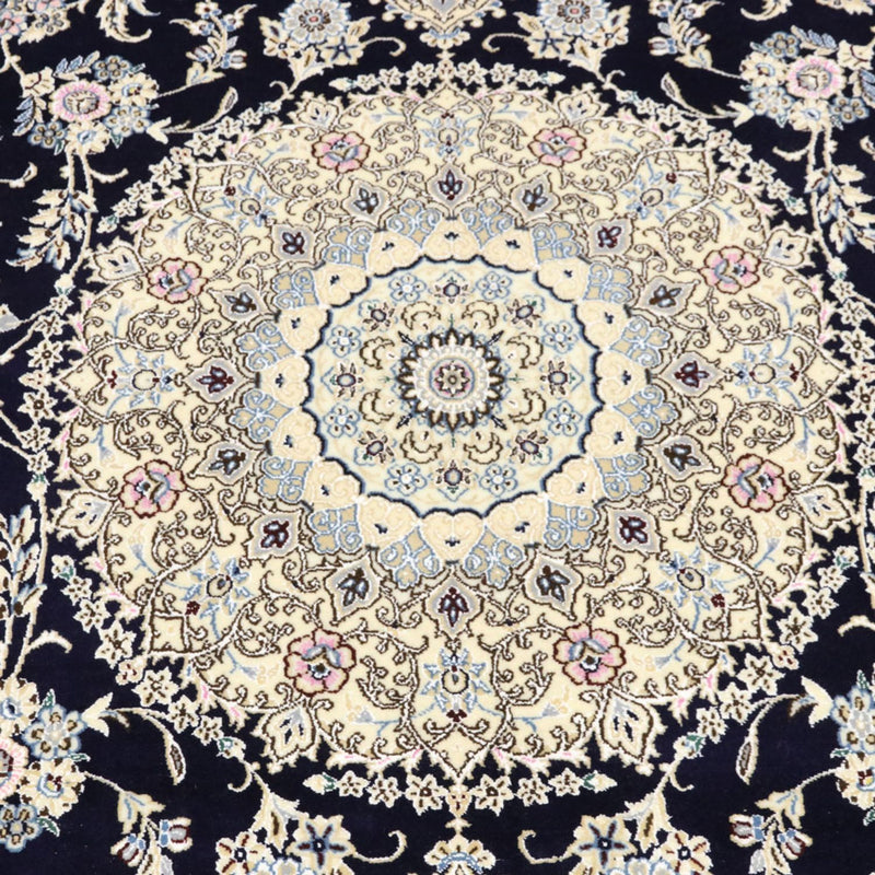 Alfombra Persa - Nain - Real - 304 x 250 cm - azul oscuro