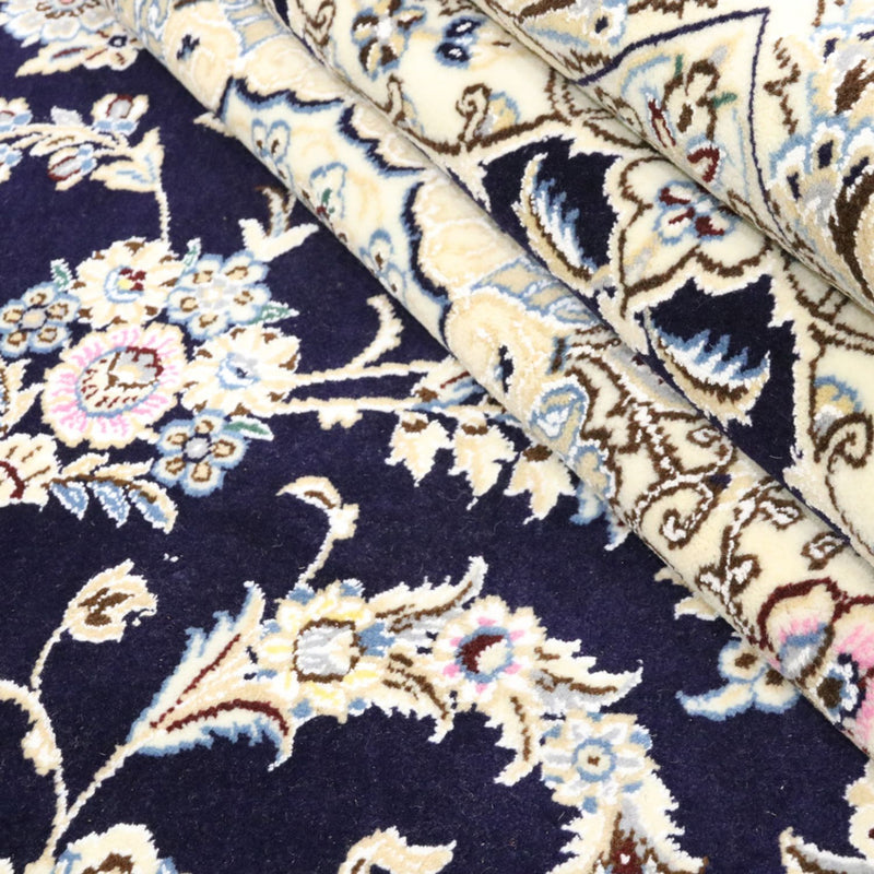 Alfombra Persa - Nain - Real - 304 x 250 cm - azul oscuro