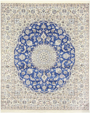Alfombra Persa - Nain - Real - 303 x 250 cm - azul