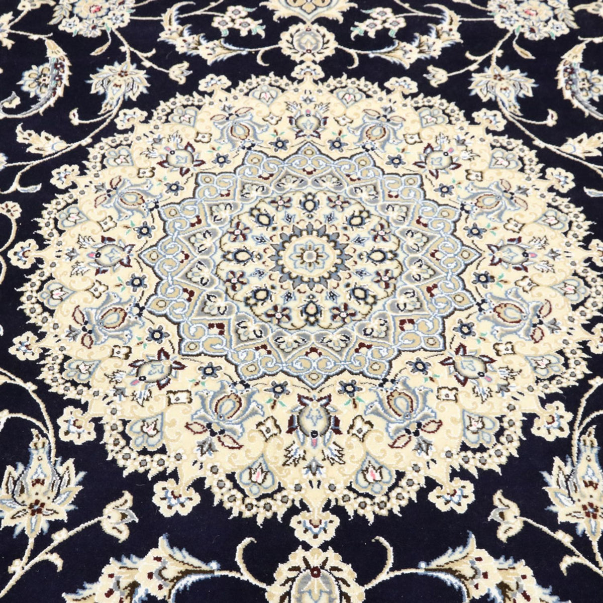 Alfombra Persa - Nain - Real - 360 x 248 cm - azul oscuro