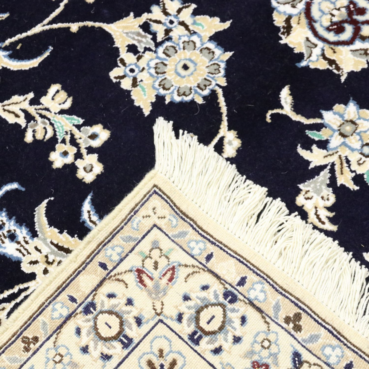 Alfombra Persa - Nain - Real - 360 x 248 cm - azul oscuro