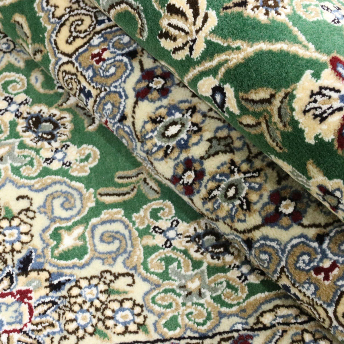 Alfombra Persa - Nain - Real - 198 x 130 cm - verde