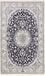 Alfombra Persa - Nain - Real - 202 x 130 cm - azul oscuro