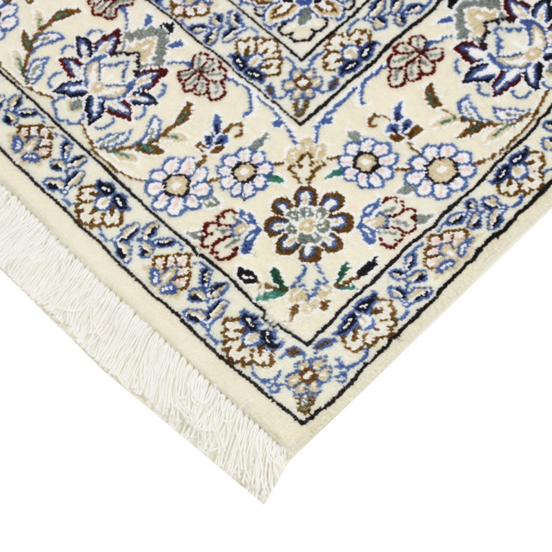 Alfombra Persa - Nain - Real - 202 x 130 cm - azul oscuro