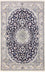 Alfombra Persa - Nain - Real - 204 x 128 cm - azul oscuro
