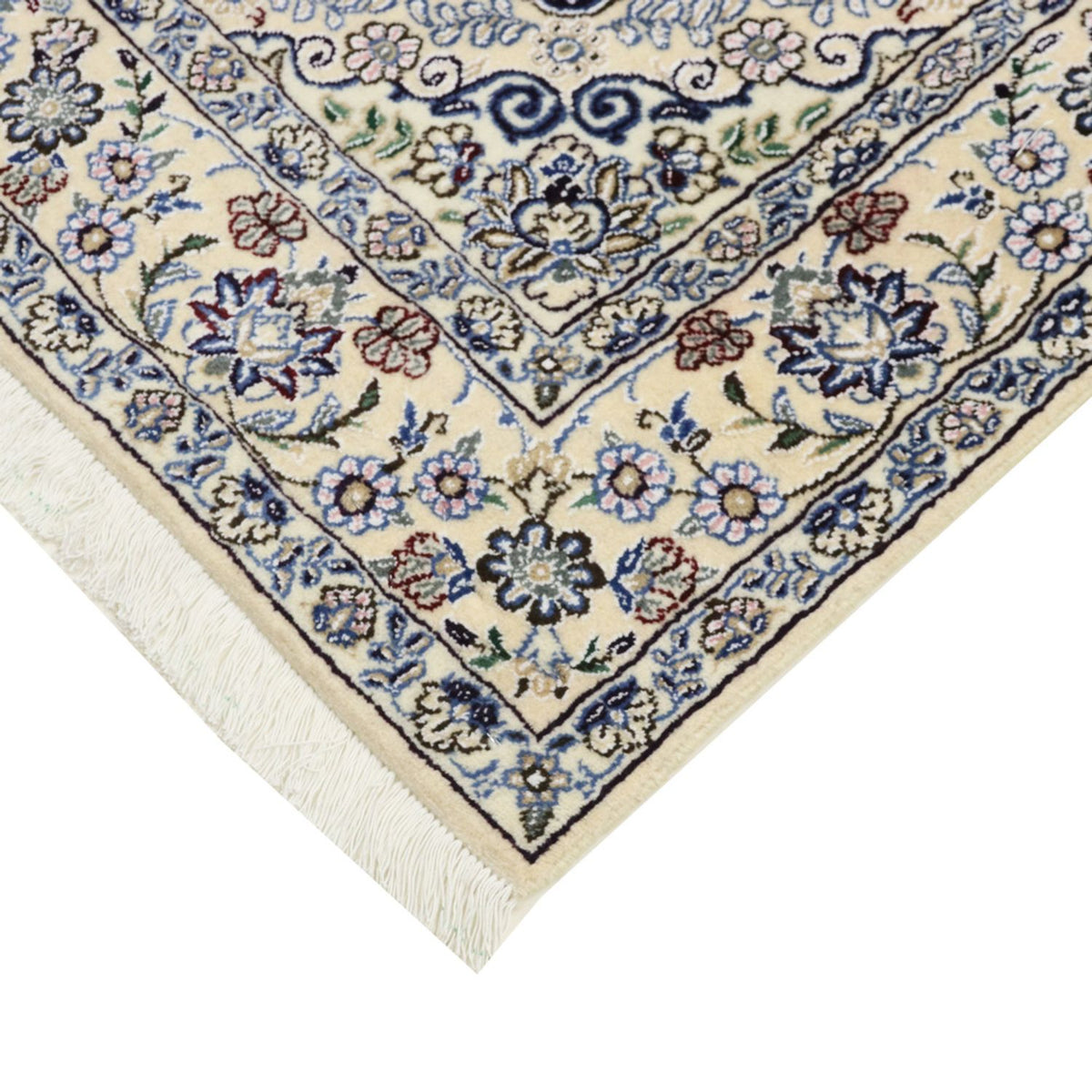 Alfombra Persa - Nain - Real - 204 x 128 cm - azul oscuro