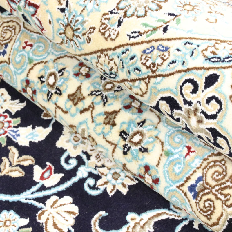 Alfombra Persa - Nain - Real - 206 x 147 cm - rojo vino