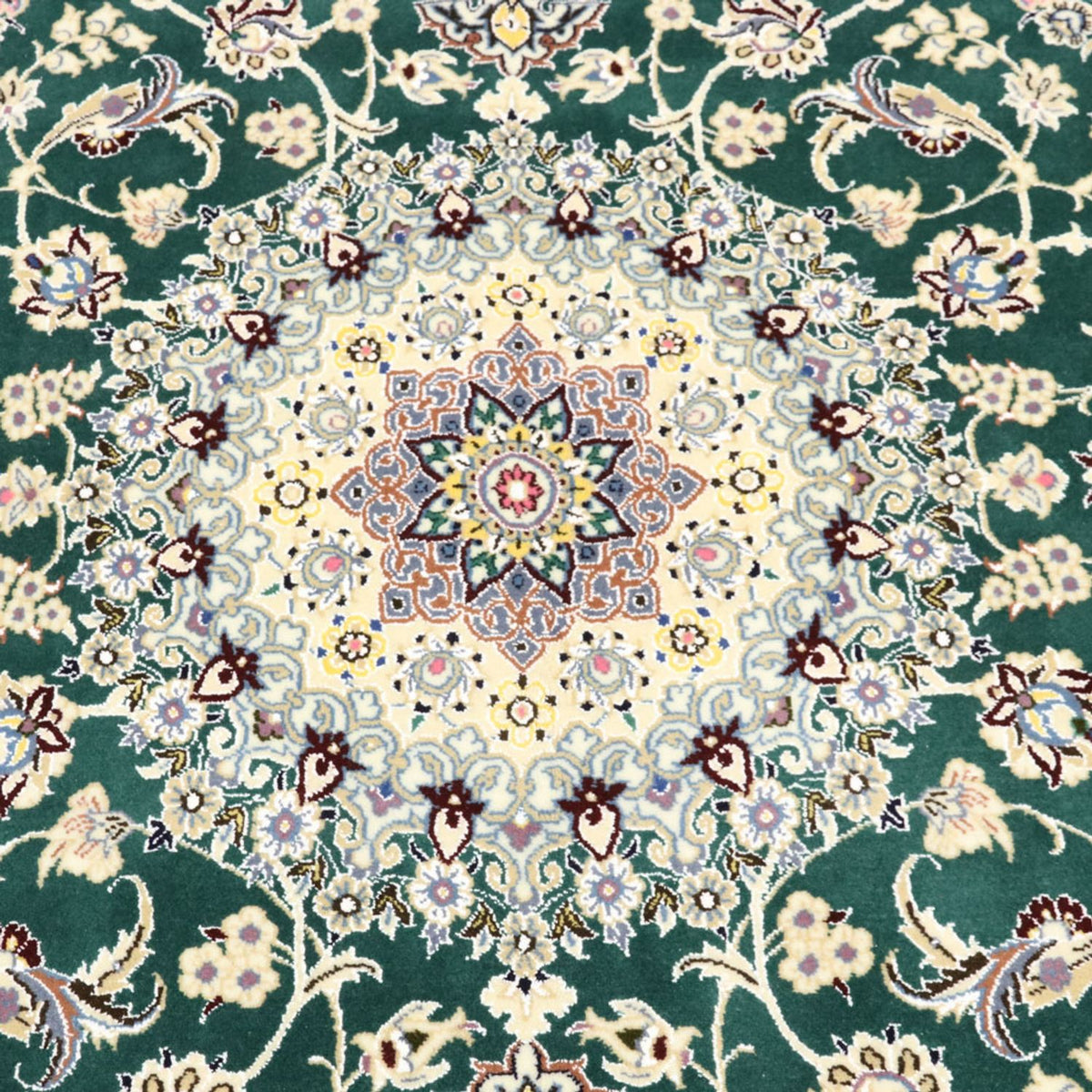 Alfombra Persa - Nain - Real - 257 x 158 cm - verde