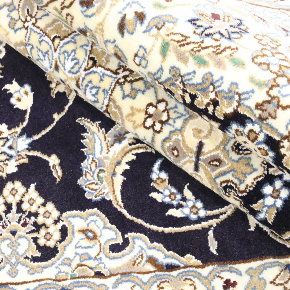 Alfombra Persa - Nain - Real - 233 x 155 cm - rojo vino