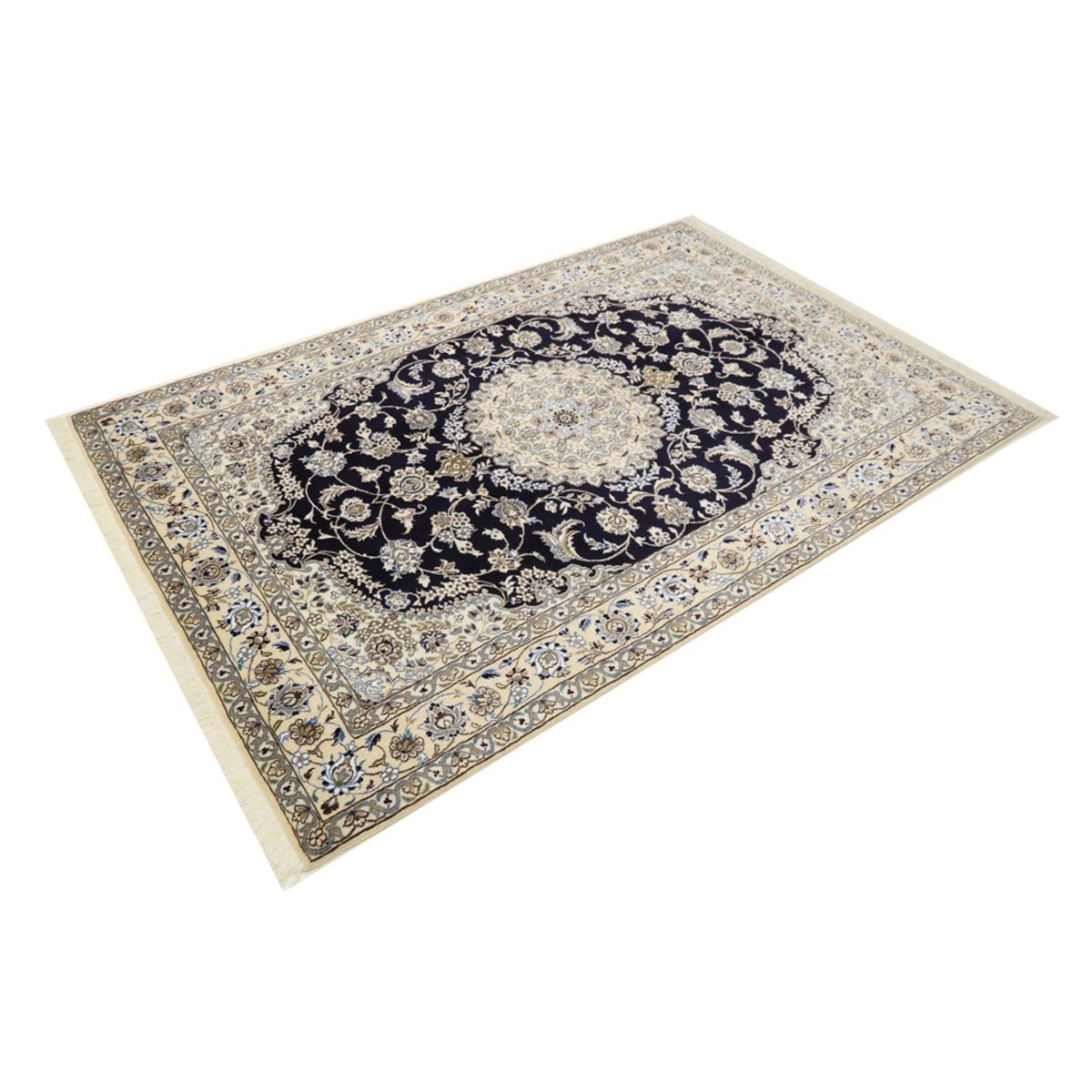 Alfombra Persa - Nain - Real - 233 x 155 cm - rojo vino
