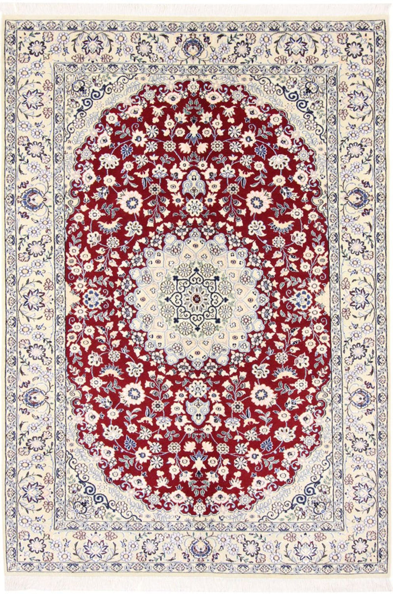 Alfombra Persa - Nain - Real - 218 x 156 cm - rojo