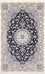 Alfombra Persa - Nain - Real - 247 x 156 cm - azul oscuro