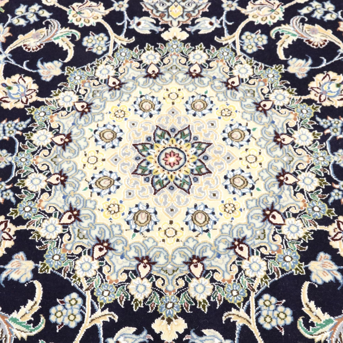 Alfombra Persa - Nain - Real - 247 x 156 cm - azul oscuro