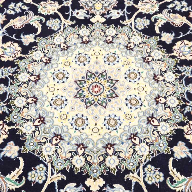 Alfombra Persa - Nain - Real - 247 x 156 cm - azul oscuro