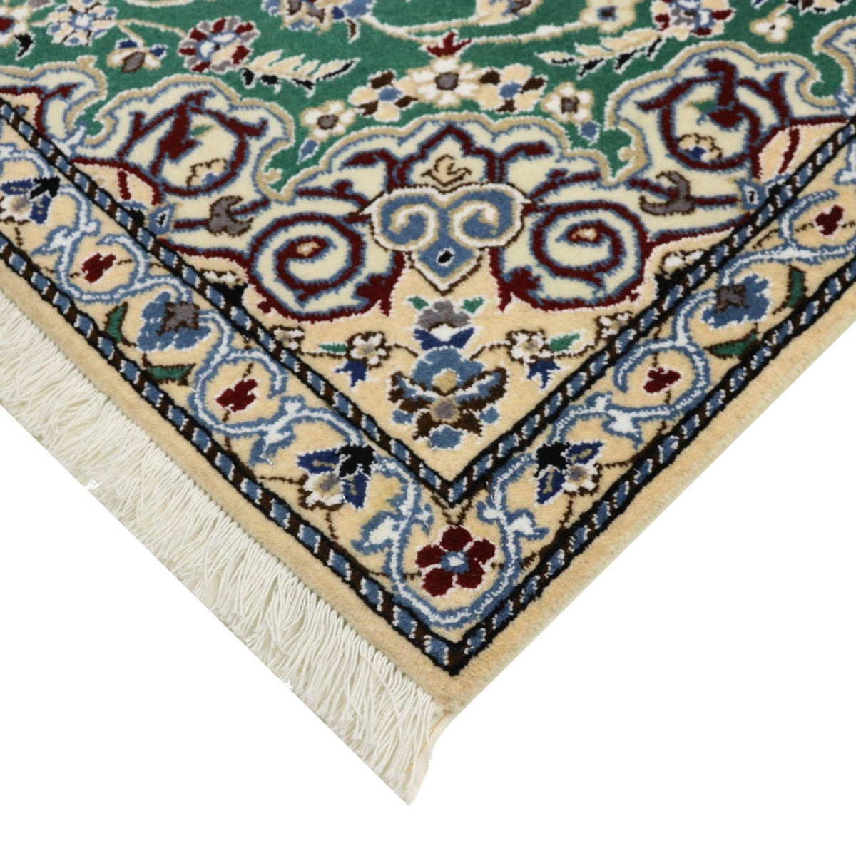 Alfombra Persa - Nain - Real - 139 x 89 cm - verde